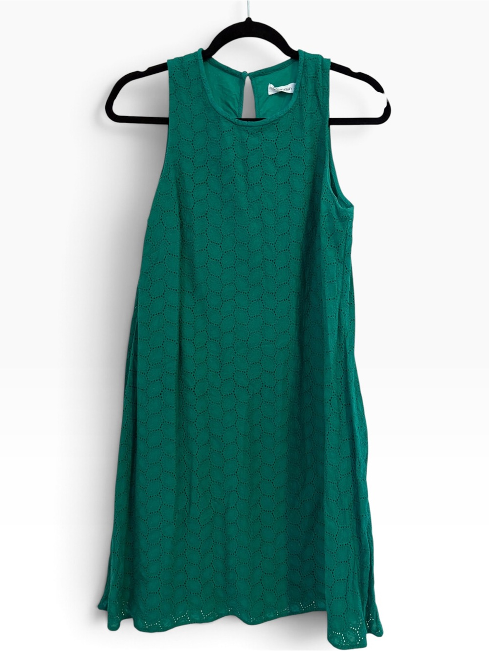 Calvin Klein green Eyelet Swing Dress